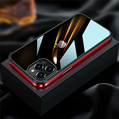 Coque Bumper Luxe Aluminum Metal Etui pour Apple iPhone 12 Pro Rouge