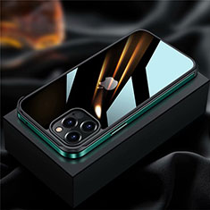 Coque Bumper Luxe Aluminum Metal Etui pour Apple iPhone 12 Pro Vert
