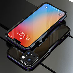 Coque Bumper Luxe Aluminum Metal Etui pour Apple iPhone 14 Plus Violet