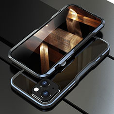Coque Bumper Luxe Aluminum Metal Etui pour Apple iPhone 15 Gris