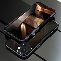 Coque Bumper Luxe Aluminum Metal Etui pour Apple iPhone 15 Noir