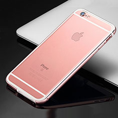 Coque Bumper Luxe Aluminum Metal Etui pour Apple iPhone 6S Or Rose