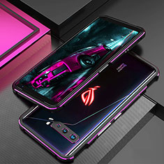 Coque Bumper Luxe Aluminum Metal Etui pour Asus ROG Phone 3 Violet