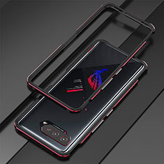 Coque Bumper Luxe Aluminum Metal Etui pour Asus ROG Phone 5 Ultimate Rouge et Noir