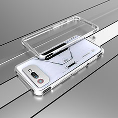 Coque Bumper Luxe Aluminum Metal Etui pour Asus ROG Phone 6 Pro Argent