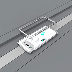Coque Bumper Luxe Aluminum Metal Etui pour Asus ROG Phone 7 Ultimate Argent
