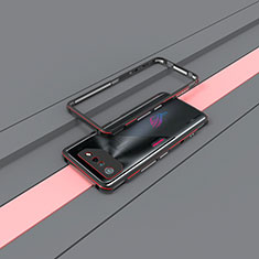 Coque Bumper Luxe Aluminum Metal Etui pour Asus ROG Phone 7 Ultimate Rouge et Noir
