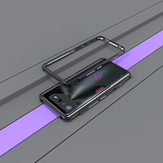 Coque Bumper Luxe Aluminum Metal Etui pour Asus ROG Phone 7 Ultimate Violet