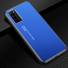 Coque Bumper Luxe Aluminum Metal Etui pour Huawei Honor 30 Lite 5G Bleu