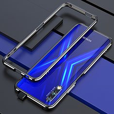 Coque Bumper Luxe Aluminum Metal Etui pour Huawei Honor 9X Argent et Noir
