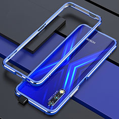 Coque Bumper Luxe Aluminum Metal Etui pour Huawei Honor 9X Bleu