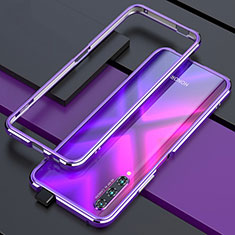 Coque Bumper Luxe Aluminum Metal Etui pour Huawei Honor 9X Pro Violet
