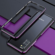 Coque Bumper Luxe Aluminum Metal Etui pour Huawei Honor V30 5G Violet