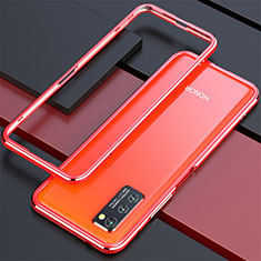 Coque Bumper Luxe Aluminum Metal Etui pour Huawei Honor View 30 5G Rouge