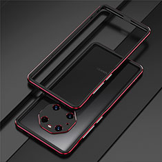 Coque Bumper Luxe Aluminum Metal Etui pour Huawei Mate 40 Pro Rouge et Noir