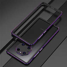 Coque Bumper Luxe Aluminum Metal Etui pour Huawei Mate 40E Pro 5G Violet