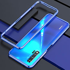 Coque Bumper Luxe Aluminum Metal Etui pour Huawei Nova 6 5G Bleu