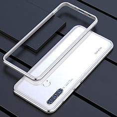 Coque Bumper Luxe Aluminum Metal Etui pour Huawei P30 Lite New Edition Argent