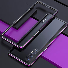 Coque Bumper Luxe Aluminum Metal Etui pour Oppo Find X2 Neo Violet