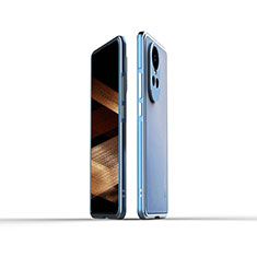 Coque Bumper Luxe Aluminum Metal Etui pour Oppo Reno10 Pro 5G Bleu