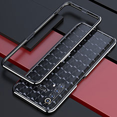 Coque Bumper Luxe Aluminum Metal Etui pour Realme X50m 5G Argent et Noir