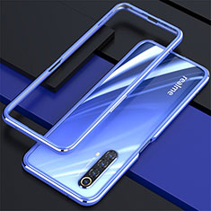 Coque Bumper Luxe Aluminum Metal Etui pour Realme X50m 5G Bleu