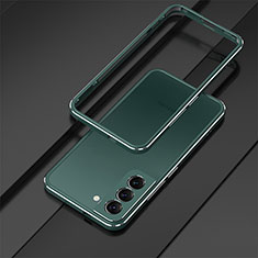 Coque Bumper Luxe Aluminum Metal Etui pour Samsung Galaxy S21 FE 5G Vert