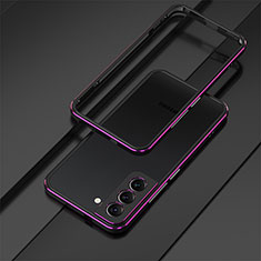 Coque Bumper Luxe Aluminum Metal Etui pour Samsung Galaxy S21 FE 5G Violet