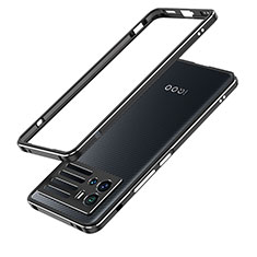Coque Bumper Luxe Aluminum Metal Etui pour Vivo iQOO 9 5G Noir