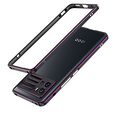 Coque Bumper Luxe Aluminum Metal Etui pour Vivo iQOO 9 Pro 5G Violet