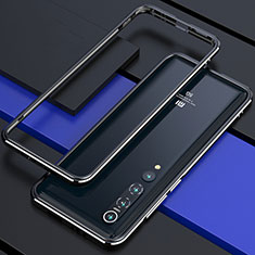 Coque Bumper Luxe Aluminum Metal Etui pour Xiaomi Mi 10 Argent et Noir