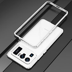 Coque Bumper Luxe Aluminum Metal Etui pour Xiaomi Mi 11 Ultra 5G Argent