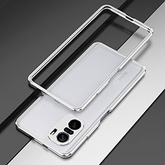 Coque Bumper Luxe Aluminum Metal Etui pour Xiaomi Mi 11X 5G Argent