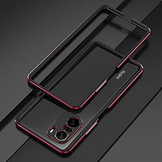 Coque Bumper Luxe Aluminum Metal Etui pour Xiaomi Mi 11X 5G Rouge et Noir