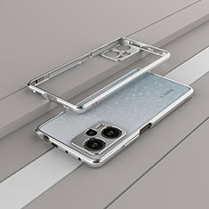 Coque Bumper Luxe Aluminum Metal Etui pour Xiaomi Poco F5 5G Argent