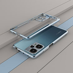 Coque Bumper Luxe Aluminum Metal Etui pour Xiaomi Poco F5 5G Bleu Ciel