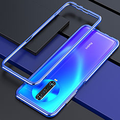 Coque Bumper Luxe Aluminum Metal Etui pour Xiaomi Poco X2 Bleu