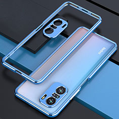 Coque Bumper Luxe Aluminum Metal Etui S01 pour Xiaomi Mi 11X 5G Bleu