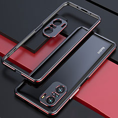 Coque Bumper Luxe Aluminum Metal Etui S01 pour Xiaomi Mi 11X 5G Rouge et Noir