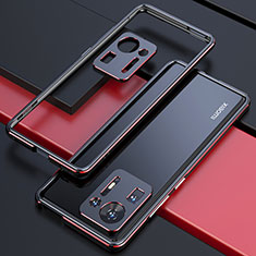 Coque Bumper Luxe Aluminum Metal Etui S01 pour Xiaomi Mi Mix 4 5G Rouge et Noir