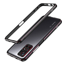 Coque Bumper Luxe Aluminum Metal Etui S01 pour Xiaomi Redmi Note 11 5G Rouge et Noir