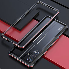 Coque Bumper Luxe Aluminum Metal Etui S02 pour Xiaomi Poco F3 GT 5G Rouge et Noir