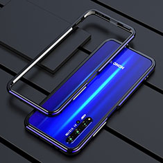 Coque Bumper Luxe Aluminum Metal Etui T01 pour Huawei Honor 20 Bleu et Noir