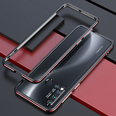 Coque Bumper Luxe Aluminum Metal Etui T01 pour Huawei Nova 5i Rouge et Noir