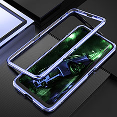 Coque Bumper Luxe Aluminum Metal Etui T01 pour Realme X50 Pro 5G Bleu Ciel