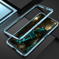 Coque Bumper Luxe Aluminum Metal Etui T01 pour Realme X50 Pro 5G Cyan