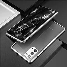 Coque Bumper Luxe Aluminum Metal Etui T01 pour Samsung Galaxy Note 20 5G Argent