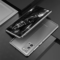 Coque Bumper Luxe Aluminum Metal Etui T01 pour Samsung Galaxy Note 20 5G Gris