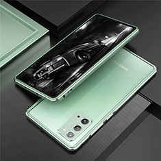 Coque Bumper Luxe Aluminum Metal Etui T01 pour Samsung Galaxy Note 20 5G Pastel Vert