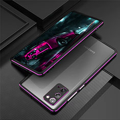Coque Bumper Luxe Aluminum Metal Etui T01 pour Samsung Galaxy Note 20 5G Violet